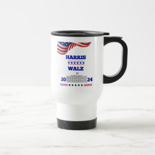 Caneca Térmica Harris Walz , Eleição 2024 Presente na Campanha,