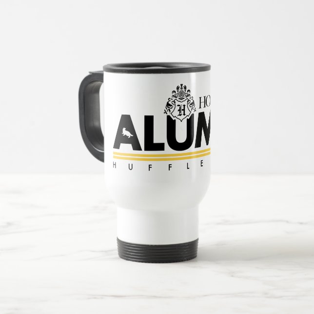 Caneca Térmica Harry Potter | HOGWARTS™ Alumni HUFFLUFF™ (Frente Esquerda)