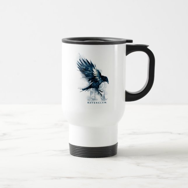Caneca Térmica Harry Potter| RAVENCLAW™ Raven Watercolor (Direita)