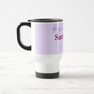 Caneca Térmica hashtag girlyvibes roxo claro rosa vibrações femin