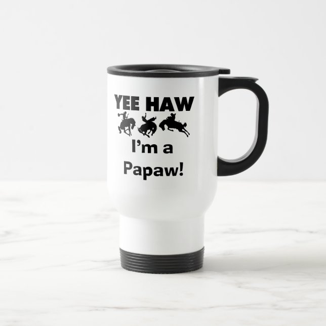 Caneca Térmica Haw de Yee eu sou camiseta e presentes de um mamão (Direita)