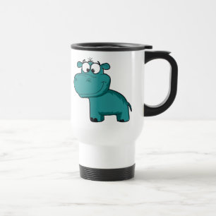 Caneca Térmica Hipopótamo feliz azul