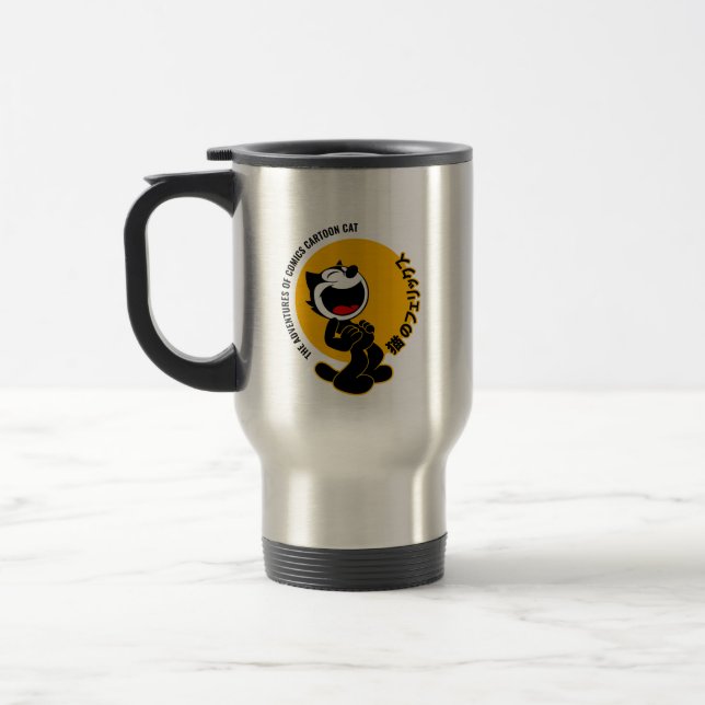 Caneca Térmica História em quadrinhos Cartoon Cat | (Esquerda)