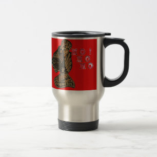 Caneca Térmica Ho Ho! Feliz Natal Indonésia, bonitinho retro vin