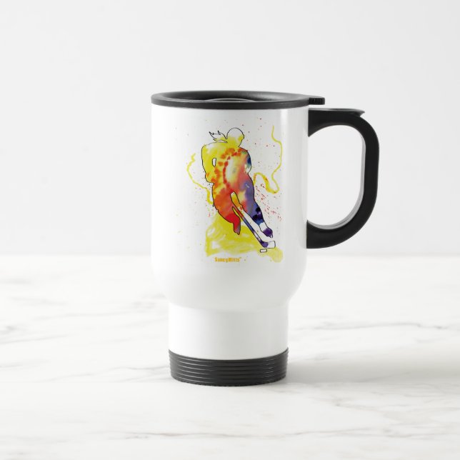 Caneca Térmica Hockey Watercolor (Direita)