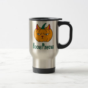 Caneca Térmica Hocus pawcus Halloween abóbora gengibre magia