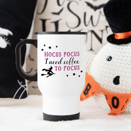 Caneca Térmica Hocus Pocus Café para Focar Roxo Halloween