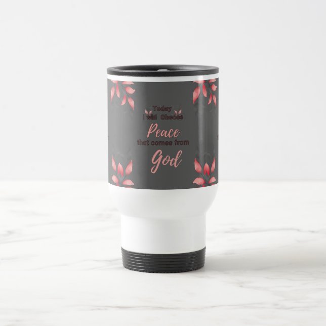 Caneca Térmica Hoje escolherei a paz que vem de Deus (Centro)