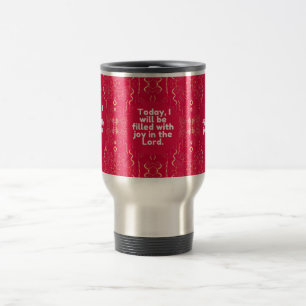 Caneca Térmica Hoje, serei cheio de alegria no Senhor.
