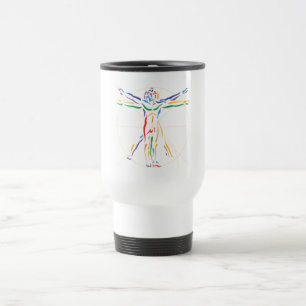 Caneca Térmica Homem de Anatomia da DaVinci nas cores de Chakra