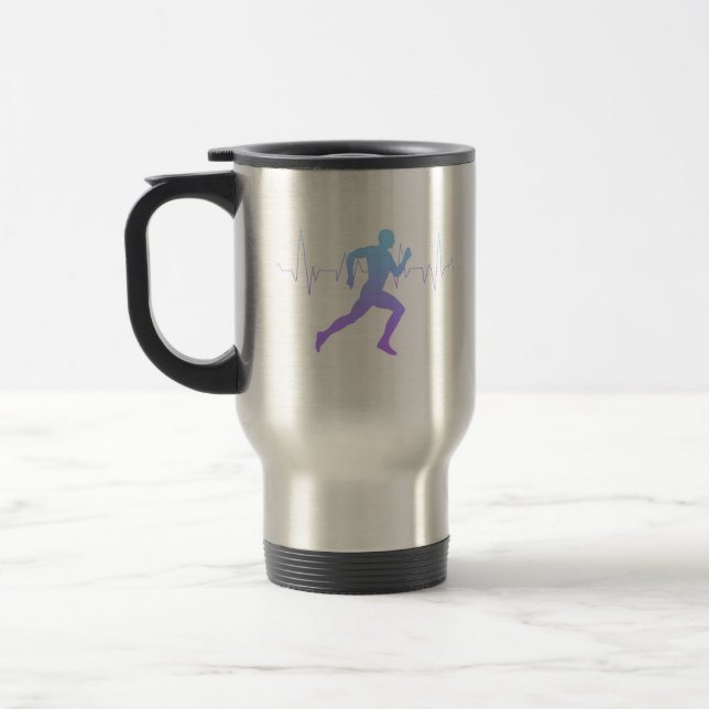Caneca Térmica Homem Executando Linha de Gradiente e Pulso de Sil (Esquerda)
