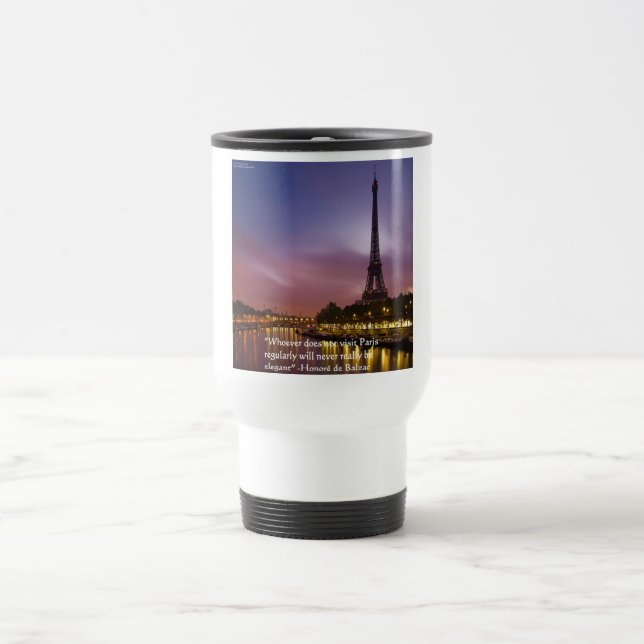 Caneca Térmica Honoré de Balzac Sobre Paris França (Centro)