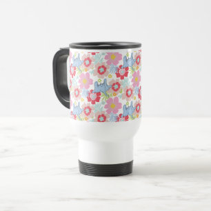 Caneca Térmica Horton Hears A Who Padrão de Flor Pastel