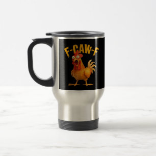 Caneca Térmica Humor de Corvo F-Caw-F Gótico Divertido Retro Lega