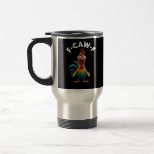 Caneca Térmica Humor de Frango F-Caw-F Design Clássico Vintage