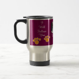 Caneca Térmica Humor de Impressão de Pata de Gato Foto de Gato