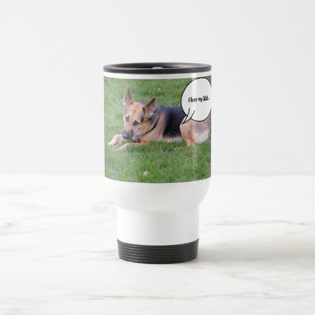 Caneca Térmica Humor do german shepherd (Centro)