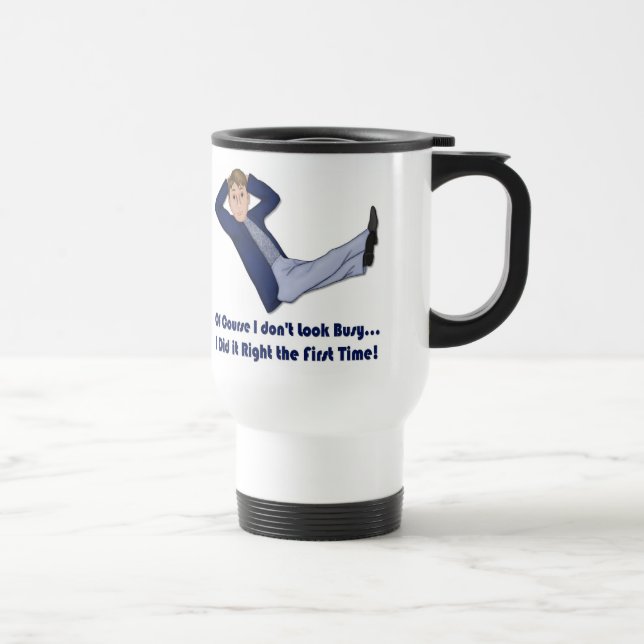 Caneca Térmica Humor do Homem Ocupado (Direita)