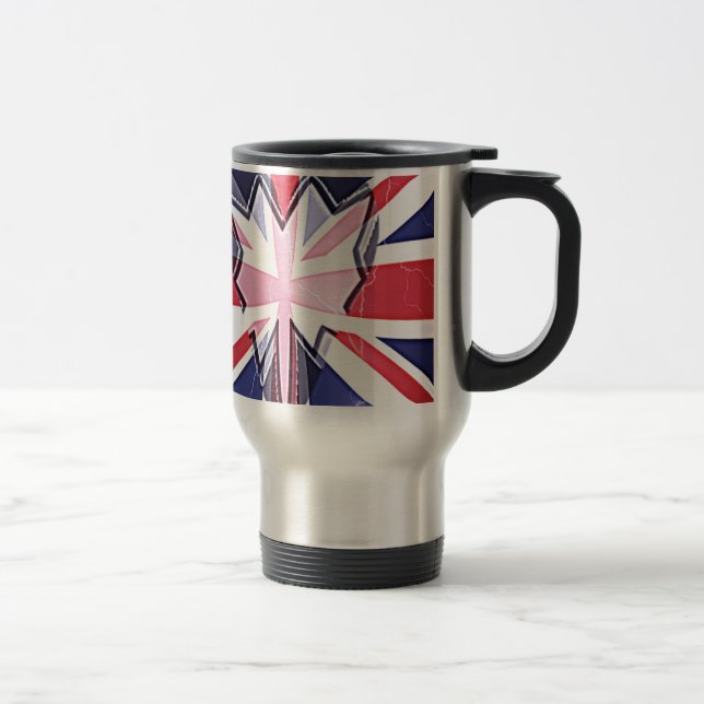 Caneca Térmica "I Love UK" Art Impressão (Direita)