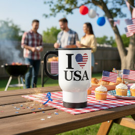 CANECA TÉRMICA "I ❤️ USA"