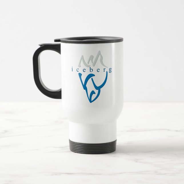 Caneca Térmica Iceberg Azul Inspiracional Personalizado (Esquerda)