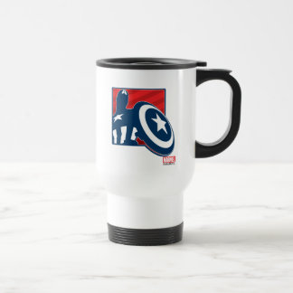 Caneca Térmica Ícone do Capitão América Silhouette