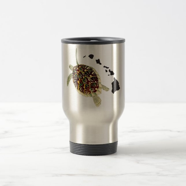 Caneca Térmica Ilhas de Havaí e tartaruga de Havaí (Centro)