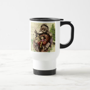 Caneca Térmica Ilustração Clássica do Papai Noel por Thomas Nast 