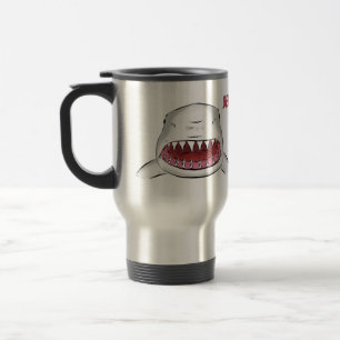 Caneca Térmica ilustração da média dos desenhos animados de tubar