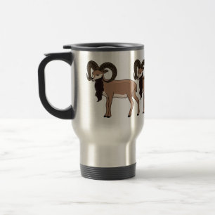 Caneca Térmica Ilustração de cabra Mouflon