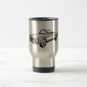 Caneca Térmica Ilustração de carro conversível Mercedes Benz 2