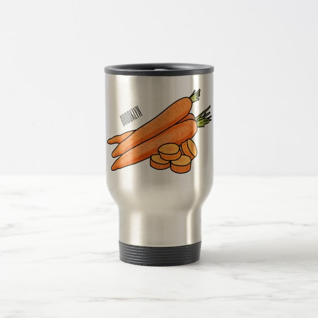 Caneca Térmica Ilustração de desenho animado (Centro)