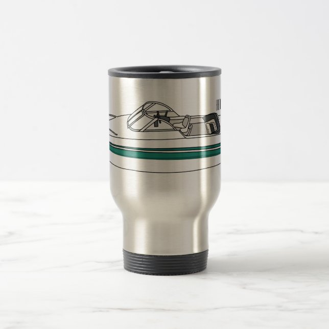 Caneca Térmica Ilustração de desenho animado a motor (Centro)