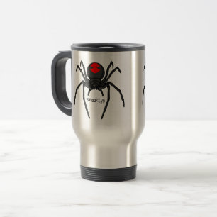 Caneca Térmica Ilustração de desenho animado da viúva negra assus