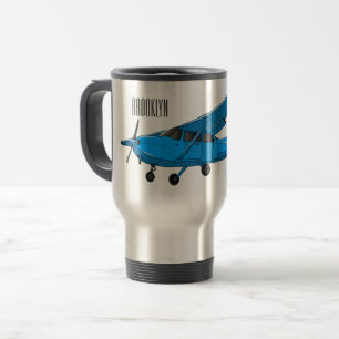 Caneca Térmica Ilustração de desenho animado de aeronaves de asa