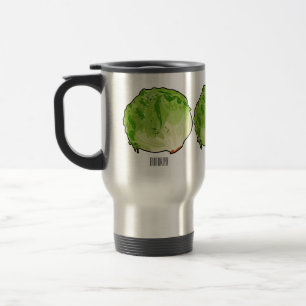 Caneca Térmica Ilustração de desenho animado de alface