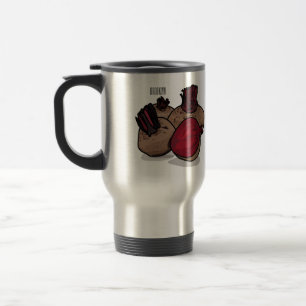 Caneca Térmica Ilustração de desenho animado de beterraba