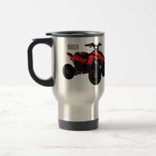 Caneca Térmica Ilustração de desenho animado de bicicleta atv