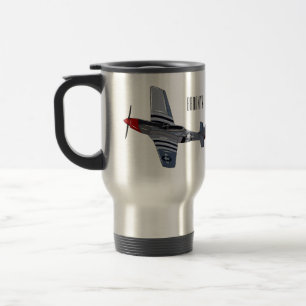 Caneca Térmica Ilustração de desenho animado de bombardeiro