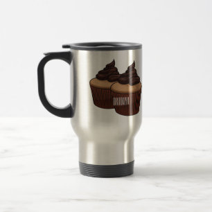 Caneca Térmica ilustração de desenho animado de cupcake