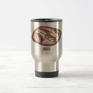Caneca Térmica Ilustração de desenho animado de eclair de chocola