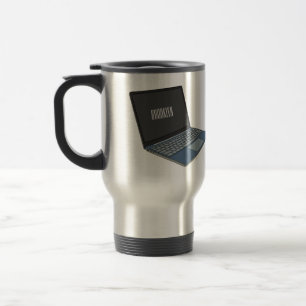 Caneca Térmica ilustração de desenho animado de laptop