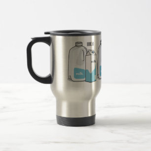 Caneca Térmica Ilustração de desenho animado de leite
