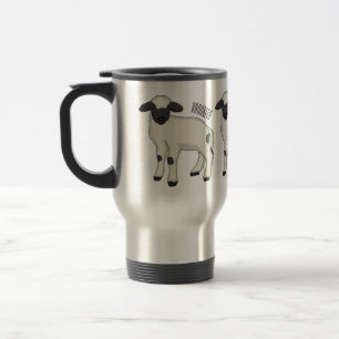 Caneca Térmica Ilustração de desenho animado de ovelha Valais Bla