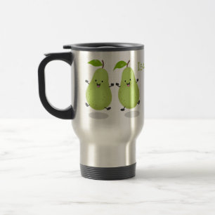 Caneca Térmica Ilustração de desenho animado de pares de pera