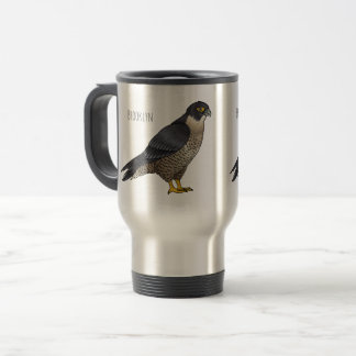 Caneca Térmica Ilustração de desenho animado de pássaros falcões