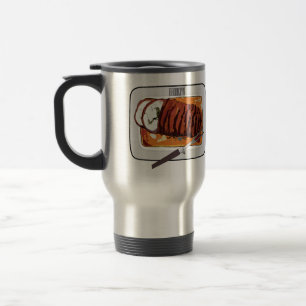 Caneca Térmica Ilustração de desenho animado de peru-bravo