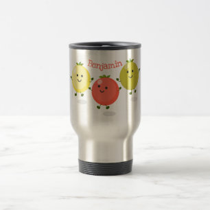 Caneca Térmica Ilustração de desenho animado de tomate de cereja