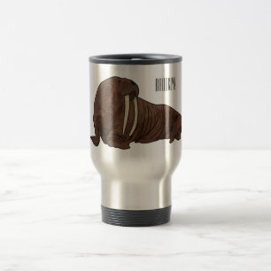 Caneca Térmica Ilustração de desenho animado de Walrus