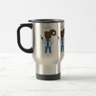 Caneca Térmica Ilustração de desenho animado do médico de ovel